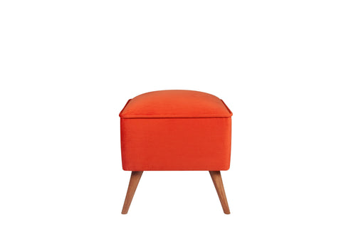 Pouf in tessuto New Bern Ruggine (1)
