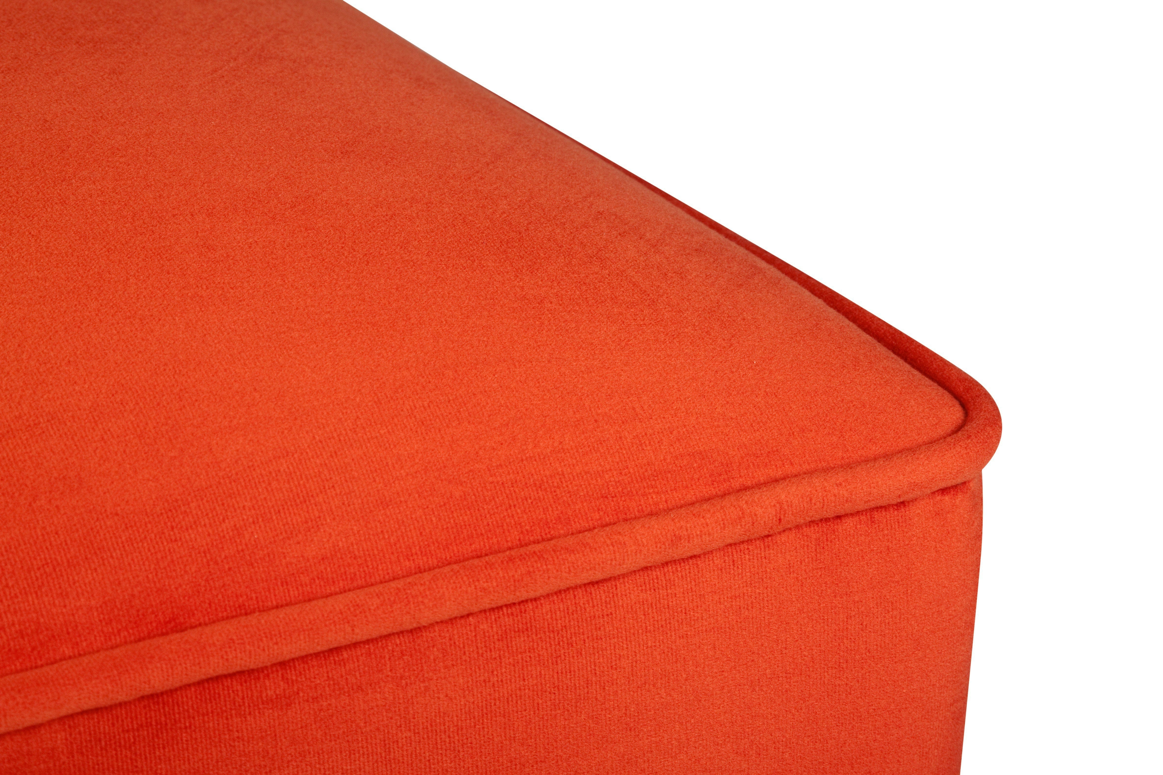 Pouf in tessuto New Bern Ruggine (2)