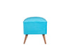Pouf in tessuto New Bern Turchese (1)