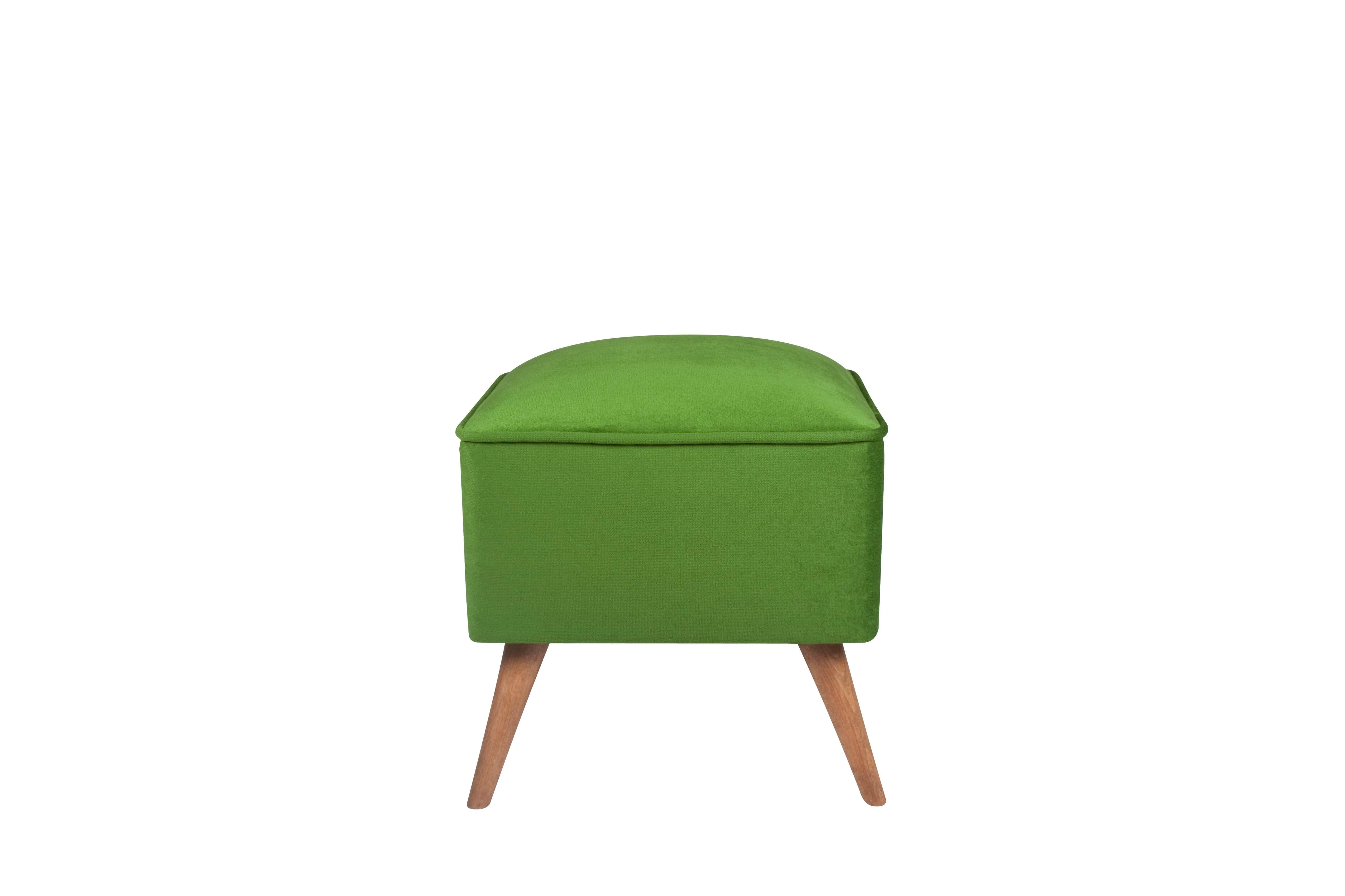 Pouf in tessuto New Bern Verde (1)
