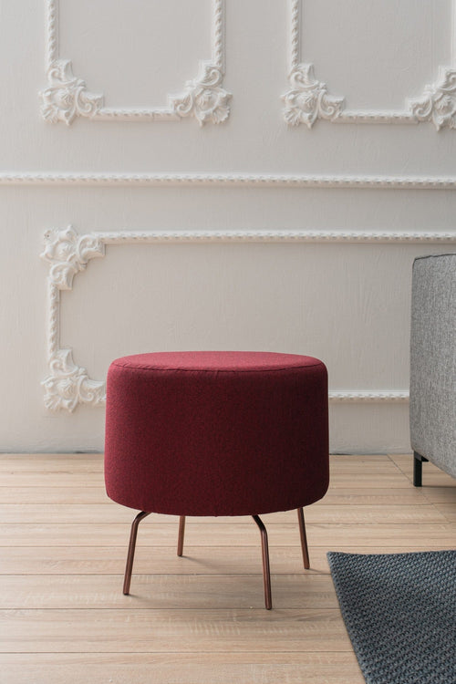 Pouf in tessuto Octo Bordeaux