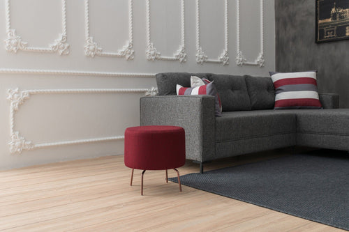 Pouf in tessuto Octo Bordeaux (1)