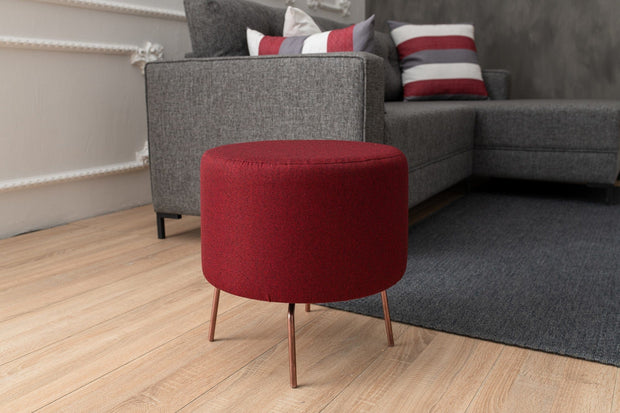 Pouf in tessuto Octo Bordeaux (3)