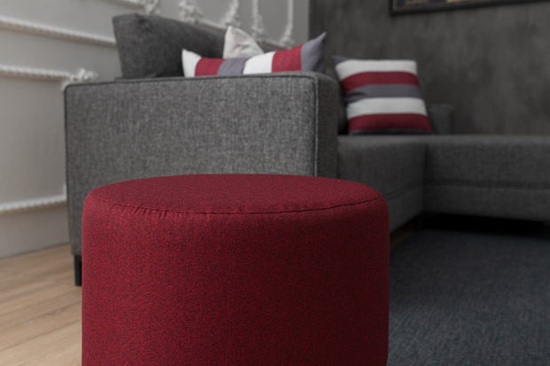 Pouf in tessuto Octo Bordeaux (4)