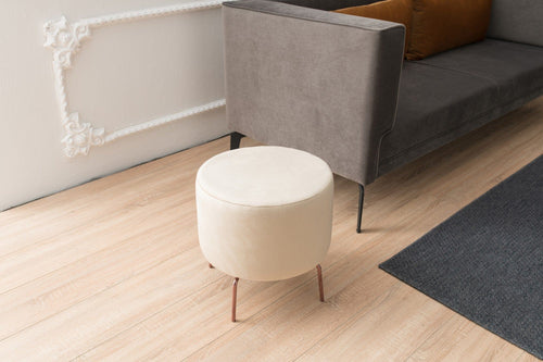 Pouf in tessuto Octo Crema (1)