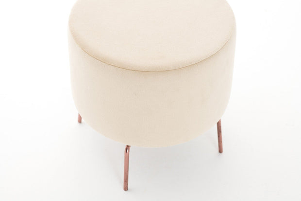 Pouf in tessuto Octo Crema (4)
