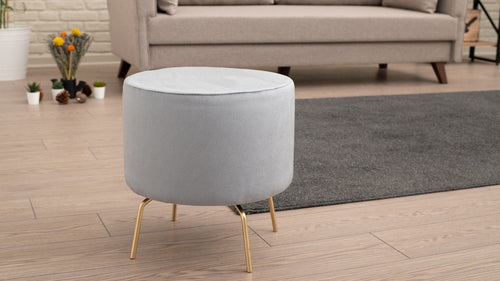 Pouf in tessuto Octo Grigio