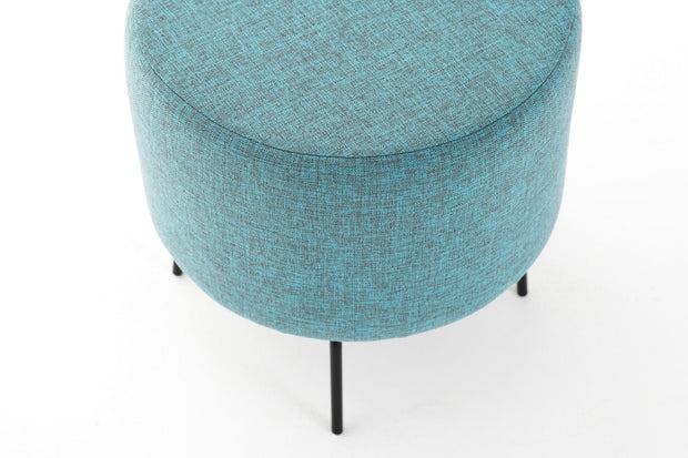 Pouf in tessuto Octo Turchese (6)