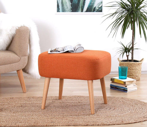 Pouf in tessuto Parrot Arancia