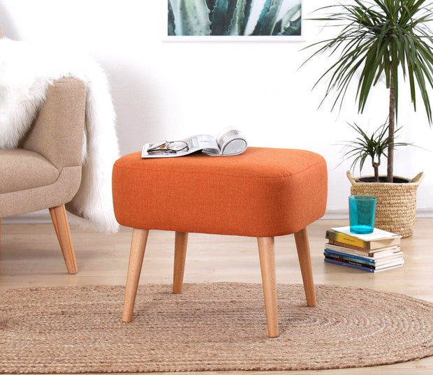 Pouf in tessuto Parrot Arancia