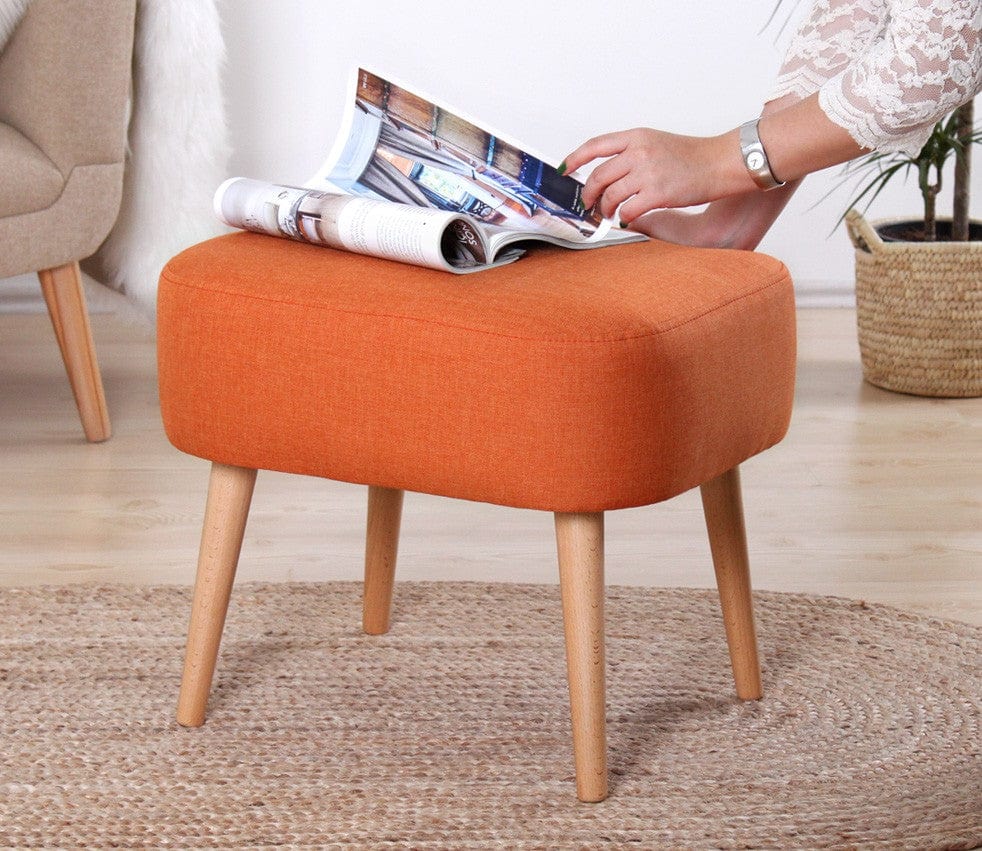 Pouf in tessuto Parrot Arancia (1)