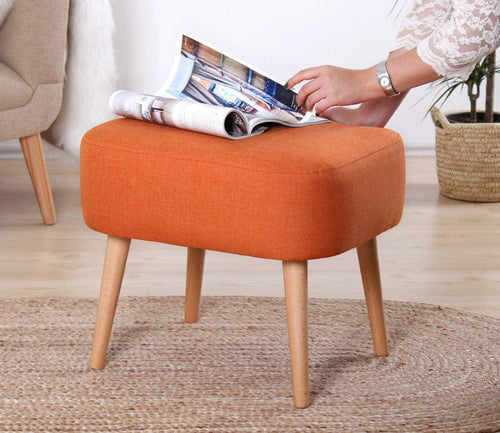 Pouf in tessuto Parrot Arancia (1)