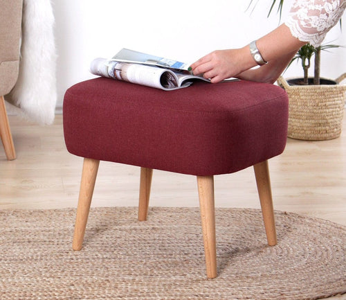 Pouf in tessuto Parrot Bordeaux (1)