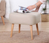 Pouf in tessuto Parrot Crema (1)