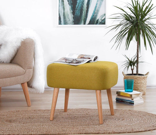 Pouf in tessuto Parrot Giallo