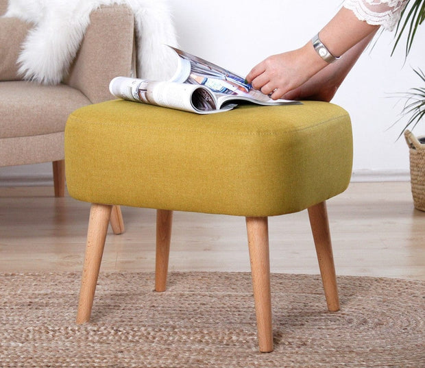 Pouf in tessuto Parrot Giallo (1)