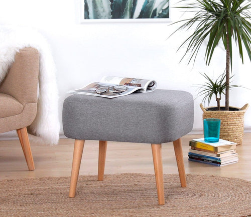 Pouf in tessuto Parrot Grigio