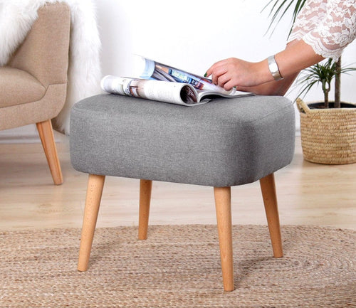 Pouf in tessuto Parrot Grigio (1)