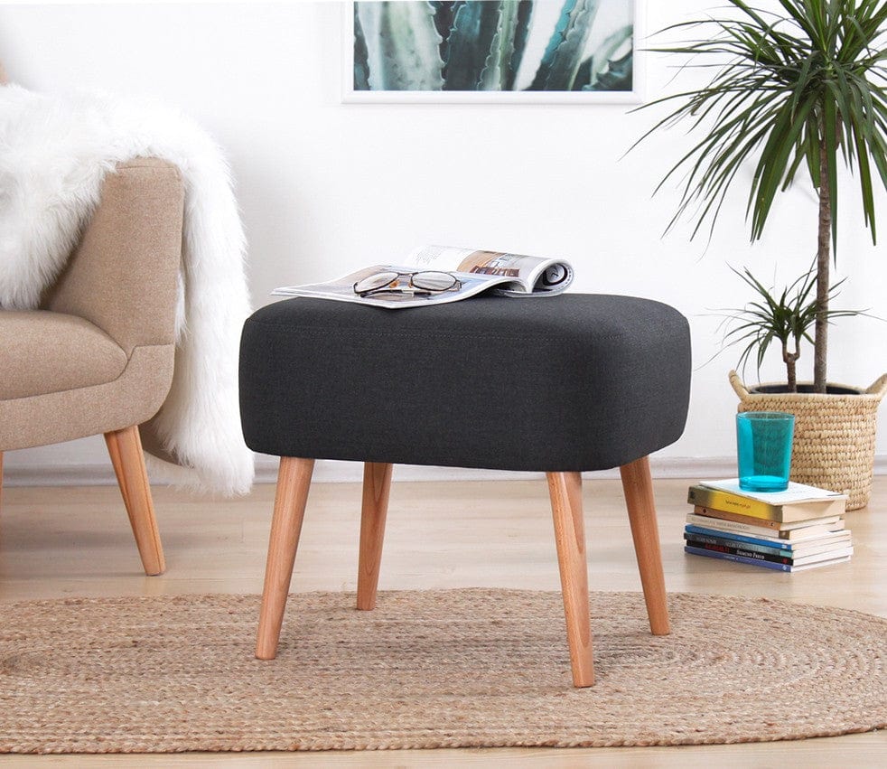 Pouf in tessuto Parrot Grigio