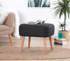 Pouf in tessuto Parrot Grigio