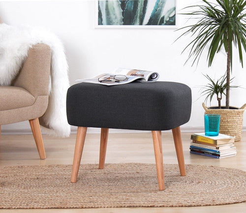 Pouf in tessuto Parrot Grigio