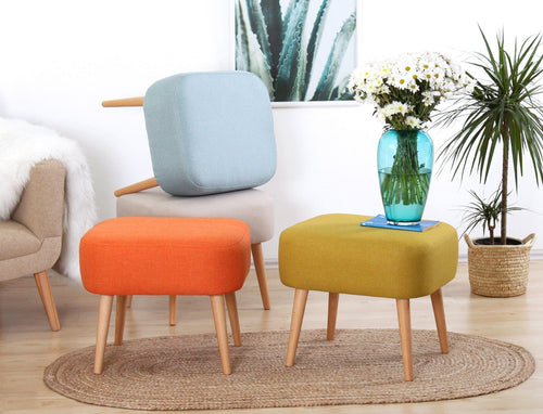 Pouf in tessuto Parrot Grigio (1)