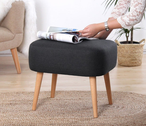Pouf in tessuto Parrot Grigio (2)