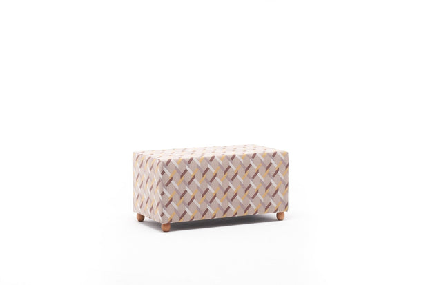 Pouf in tessuto Perla Rectangle Multicolore (5)