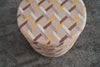 Pouf in tessuto Perla Round Multicolore (1)
