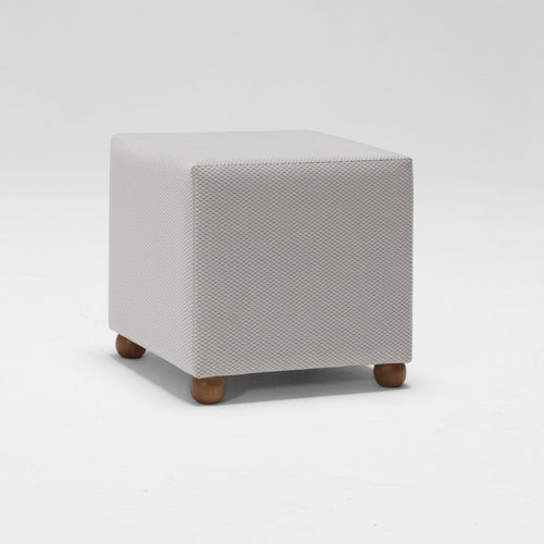 Pouf in tessuto Ranma Crema