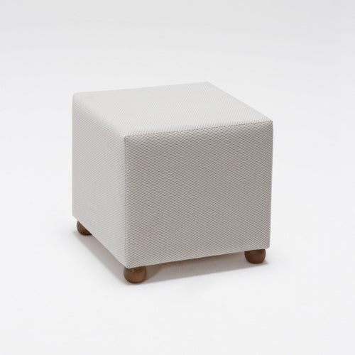 Pouf in tessuto Ranma Crema (1)