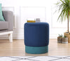 Pouf in tessuto Ropp Blu
