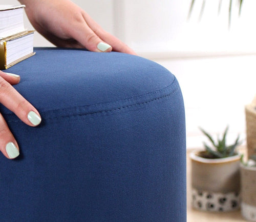 Pouf in tessuto Ropp Blu (1)