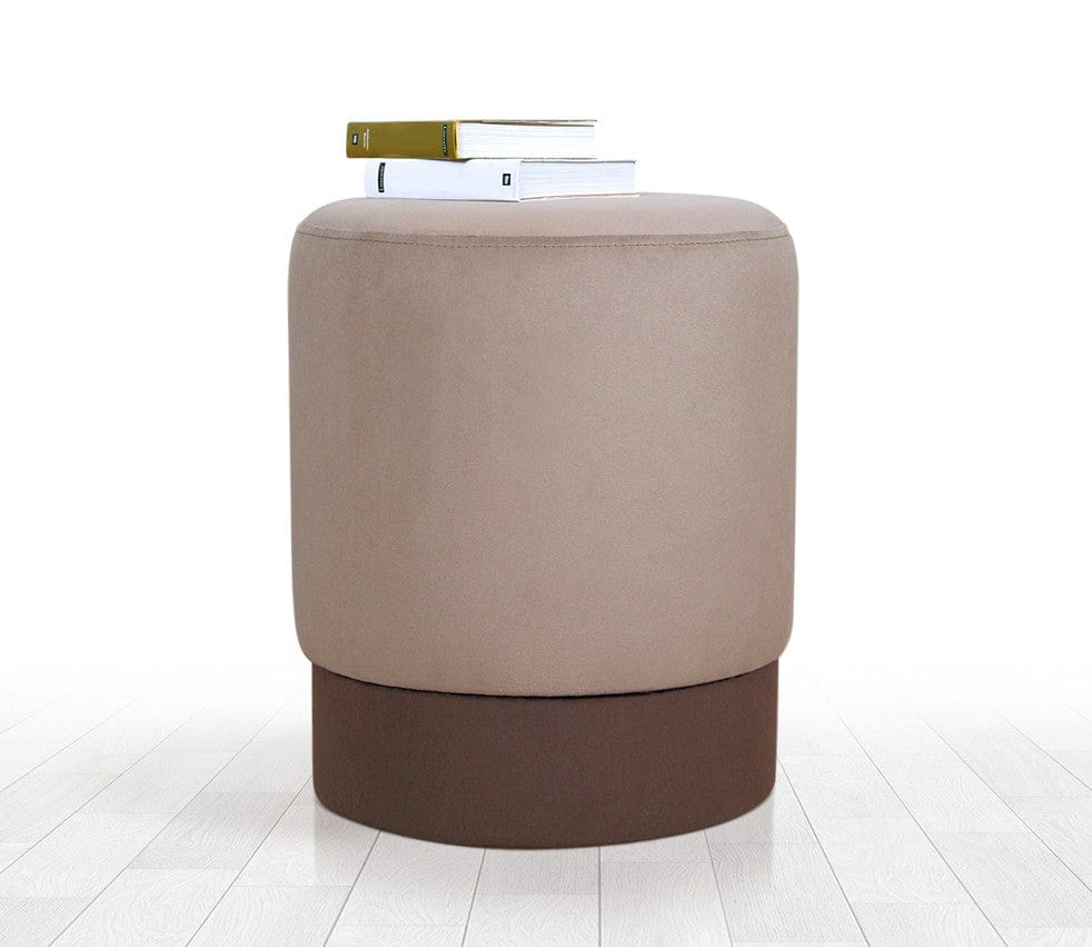 Pouf in tessuto Ropp Cappuccino