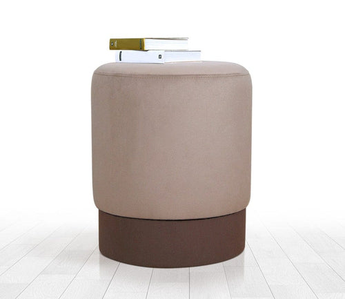 Pouf in tessuto Ropp Cappuccino