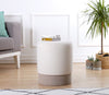 Pouf in tessuto Ropp Crema
