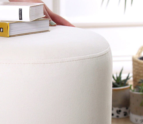Pouf in tessuto Ropp Crema (1)