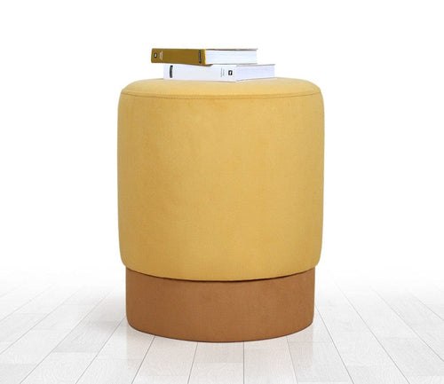 Pouf in tessuto Ropp Giallo
