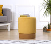Pouf in tessuto Ropp Giallo (1)