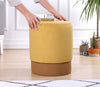 Pouf in tessuto Ropp Giallo (2)