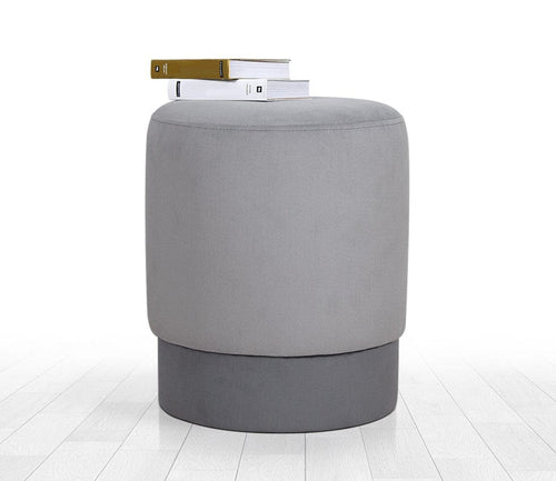Pouf in tessuto Ropp Grigio