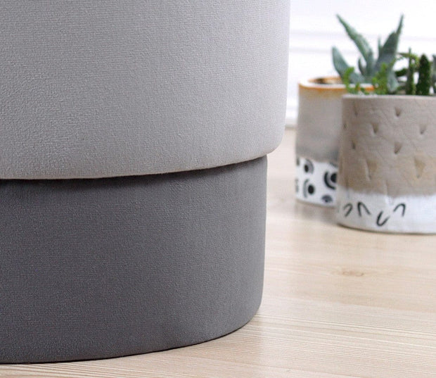 Pouf in tessuto Ropp Grigio (4)