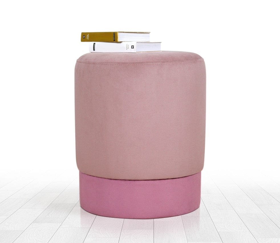 Pouf in tessuto Ropp Rosa
