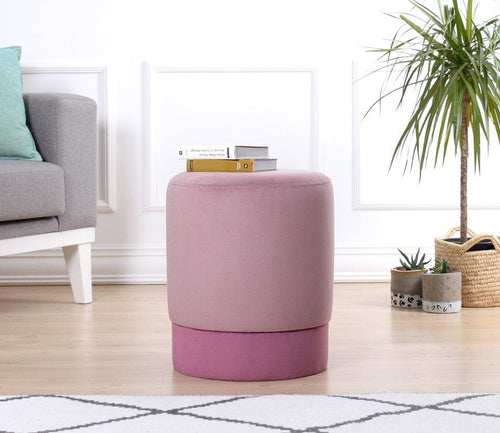 Pouf in tessuto Ropp Rosa (1)