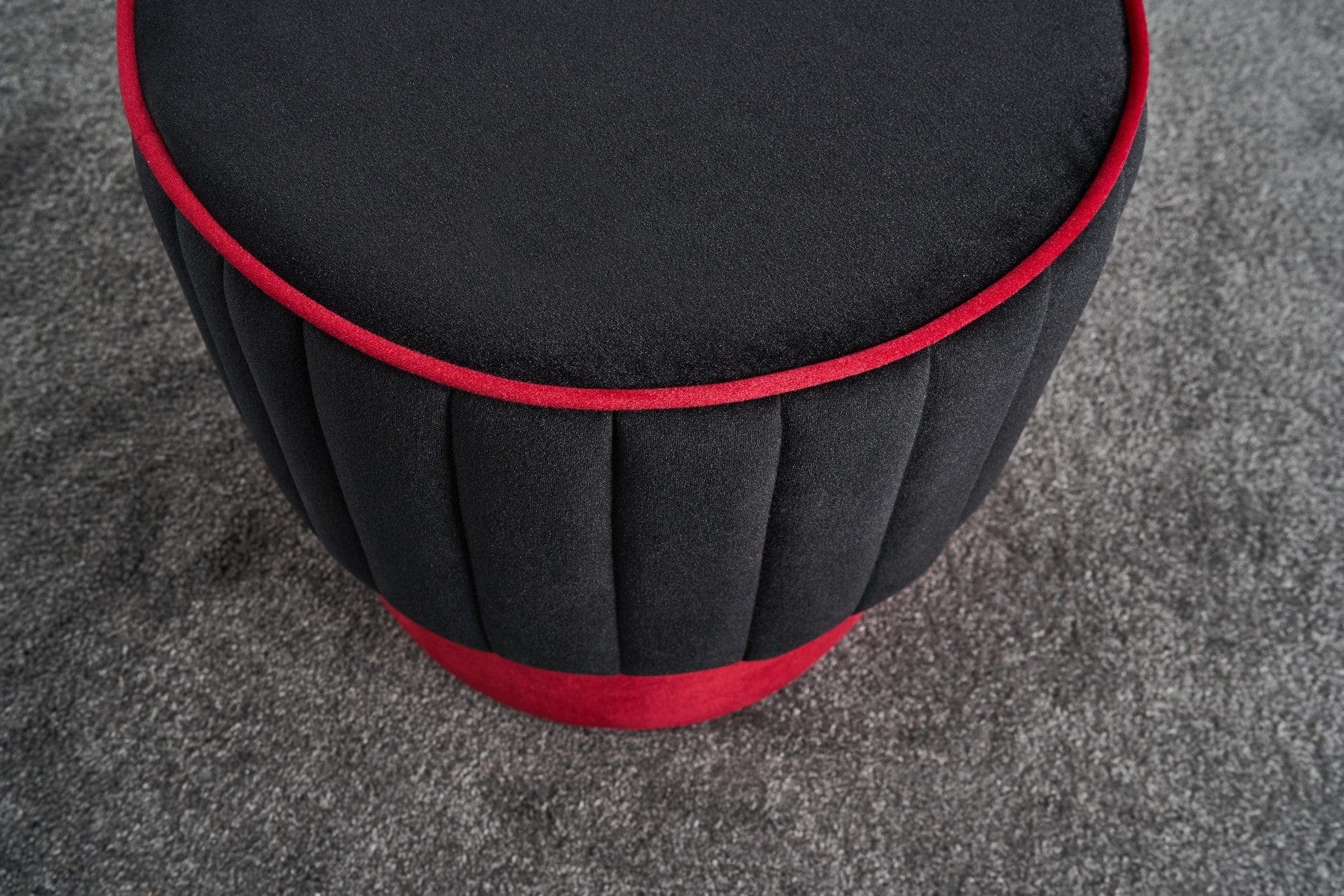 Pouf in tessuto Rose Antracite (1)