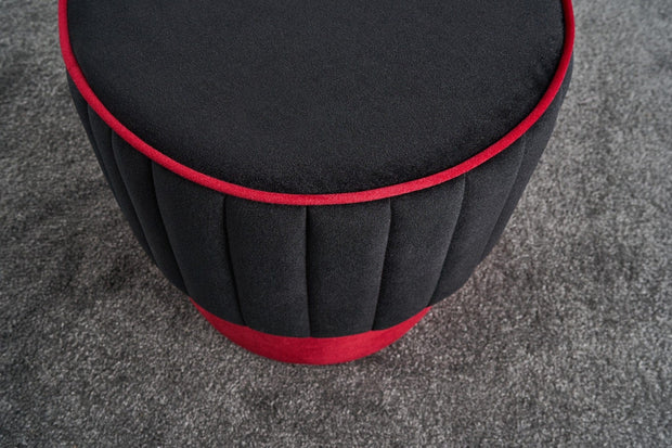 Pouf in tessuto Rose Antracite (1)