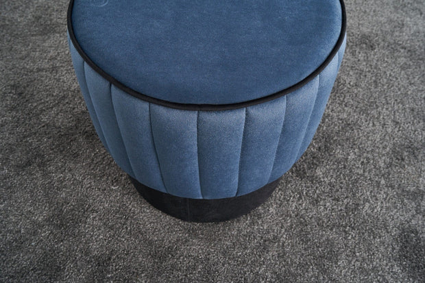 Pouf in tessuto Rose Blu (2)