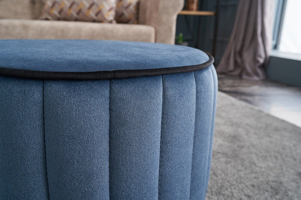 Pouf in tessuto Rose Blu (3)