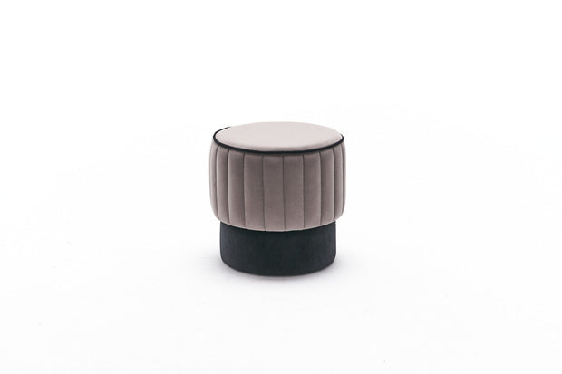Pouf in tessuto Rose Grigio (5)