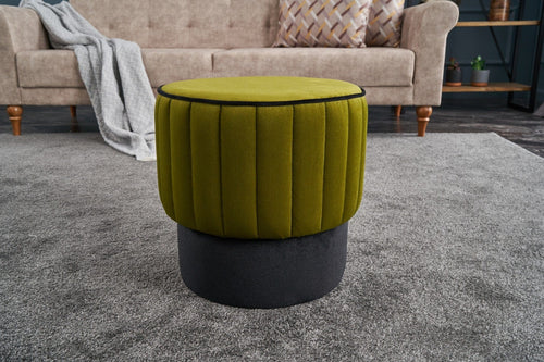Pouf in tessuto Rose Verde